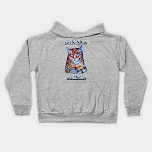 prescription meditation, meditating cat Kids Hoodie